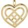 Rosendahl Weaved Heart Gilded Juletræspynt 6.5cm