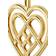 Rosendahl Weaved Heart Gilded Christmas Tree Ornament 6.5cm