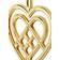 Rosendahl Weaved Heart Gilded Juletræspynt 6.5cm