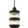 Happy Homewares Traditional Matte Black/Amber Pendant Lamp 13cm