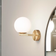 Lucande Bidolo Brass/White Vægarmatur ∅ 12cm
