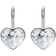 Swarovski Bella Heart Drop Earrings - Silver/Transparent