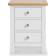 Roseland Furniture Farrow White Bedside Table 32x42cm