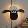 Lights4fun Shaun the Sheep Black & White Wall light