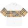 Burberry Baby Check Panel Cotton Shirt - White