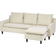 Beliani Modern Light Beige Sofa 206cm 4 Seater