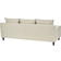 Beliani Modern Light Beige Sofa 206cm 4 Seater