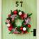 Wreath Green and Red Candy Cane Decoration 15cm