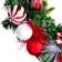 Wreath Green and Red Candy Cane Decoration 15cm