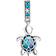 Pandora Murano Sea Turtle Dangle Charm - Silver/Blue/Transparent