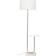 MiniSun Curved Stem White Floor Lamp 132.5cm