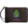 Coach Cosmic Corner Zip Wristlet In Signature Canvas With Robot Print - Novelty Leather/Gold/Walnut Multi