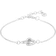 Snö of Sweden Connected Chain Bracelet Heart - Silver/Transparent