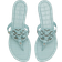 Tory Burch Miller Croc-Embossed Leather Sandal - Sky
