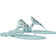 Tory Burch Miller Croc-Embossed Leather Sandal - Sky