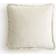 H&M Fringed Velvet Cushion Cover Beige (50x50cm)