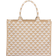 Prada Large Symbole Embroidered Fabric Handbag - Beige/Chalk White