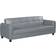 Visco Therapy Zinc 3 Seater Faux Leather Grey Sofa 82cm 3 Seater