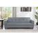 Visco Therapy Zinc 3 Seater Faux Leather Grey Sofa 82cm 3 Seater