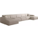 Fun-Möbel U-form Celes Premium XL Light Beige Sofa 462cm 5 Seater