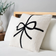 BHS Christmas Present Bow Tufted Complete Decoration Pillows White, Black (43x43cm)