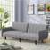 Onemill Convertible Sleeper With Armrest Grey Sofa 75cm 2 Seater