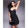ASOS DESIGN Foam Manipulated Mesh Bra Mini Dress - Black Glitter