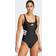 adidas 3-Stripes U-Back Swimsuit - Black/White