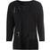 Street One Gedessineerd Shirt Met 3/4 Mouwen In Structuuroptica - Zwart