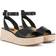 Franco Sarto Tiffany Platform Espadrille Sandals - Black Leather