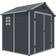 Rowlinson Airevale Plastic Apex Shed Dark Grey 8x6 (Building Area )