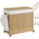 Latitude Run Laundry Hamper with Handles Grey 66cm H X 70cm W X 36cm D