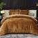 Ivellow Crushed Velvet Comforter Set Queen Size 5 pcs Bedspread Gold (228.6x228.6cm)