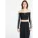 adidas Adicolor Off Shoulder Long Sleeve Top - Black