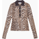 Ganni Fine Merino Jacquard Leopard Polo - Leopard