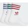 adidas Mid Cut Crew Socks 3 Pack - White/Glow Pink/White