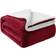 Aspire Homeware Sherpa Fleece Reversible Blankets Red (240x200cm)