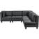 Beliani Modern Modular 5 Seater Upholstered Faux Leather Black Sofa 228cm 5 Seater