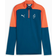 Puma Youth Creativity Quarter Zip Football Top - Ocean Tropic/Hot Heat