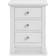 Roseland Furniture Cornish White Bedside Table 32x42cm
