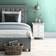 Roseland Furniture Cornish White Bedside Table 32x42cm