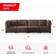 Mixoy Modern Dark Brown Sofa 120" 4 Seater