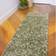 The Rug House Super Soft Green Grey Mottled Green 60x110cm