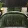 Ivellow Crushed Velvet Comforter Set King Green 5 pcs Bedspread Green (228.6x264.2cm)