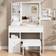 RIDFY Makeup Vanity with Mirror White Dressing Table 14x31.5"