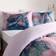 OHS Marble Print Duvet Cover Blue, Purple (230x220cm)