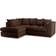 Furnishings For Less UK Luxor Chocolate Sofa 212cm 2pcs 4 Seater