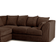 Furnishings For Less UK Luxor Chocolate Sofa 212cm 2pcs 4 Seater