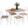Homcom 83A-051V81LR Brown/White Bordsgrupp 70x110cm 5st