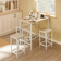 SoBuy OGT11-WN White/Natural Bordsgrupp 60x100cm 5st